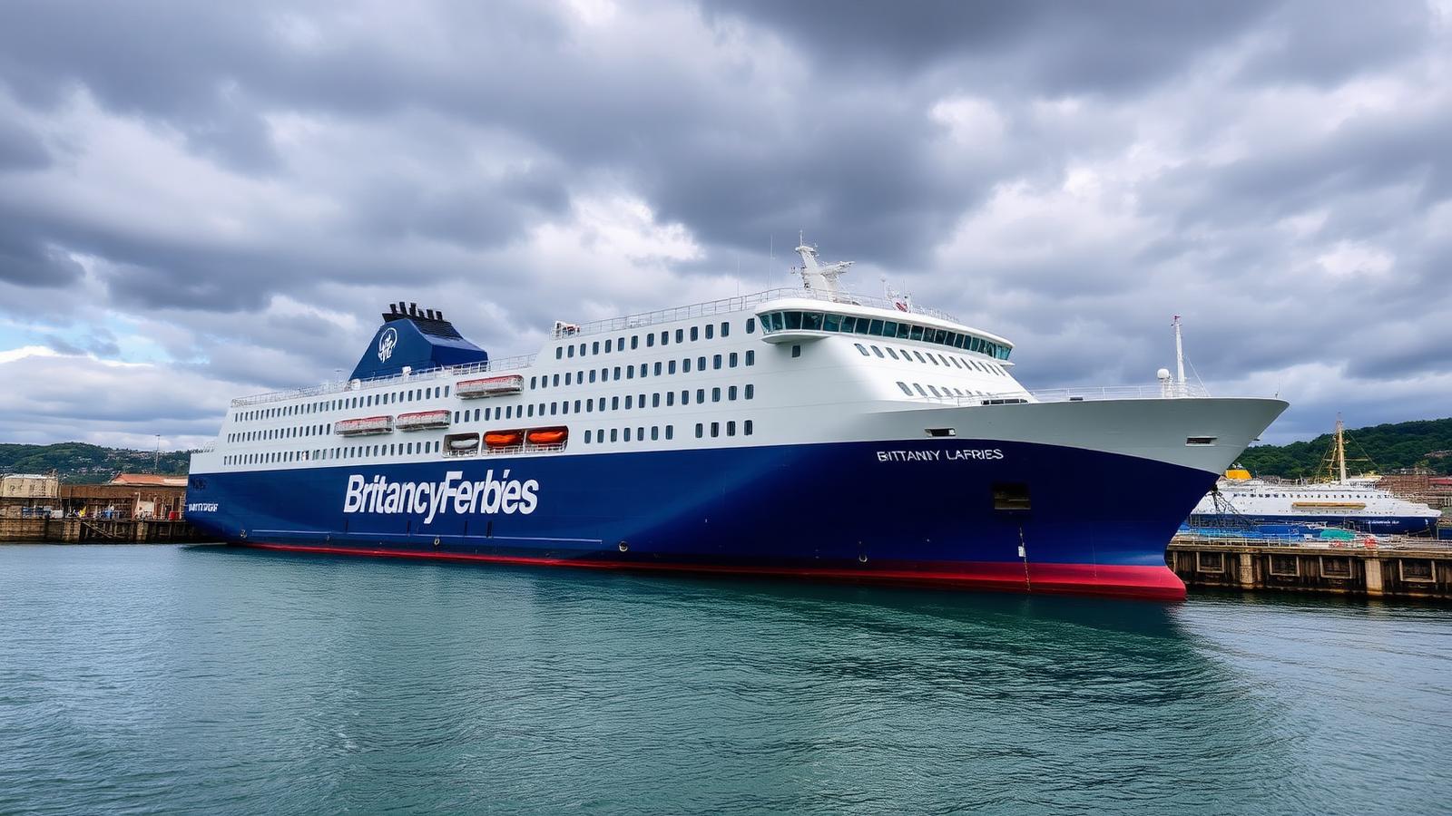 Brittany Ferries ship at Plymouth